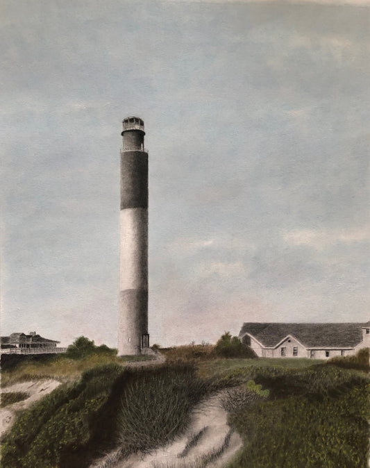 "Oak Island Light" 13"x16" Print     Oak Island Collection - Bruce Tarkington Drawings